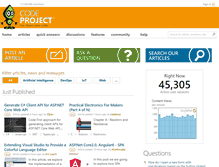 Tablet Screenshot of codeproject.com